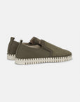 Instappers Heren Tulip3885 beige zool | Deep Olive Pearled Ivory | Shoes | Ilse Jacobsen