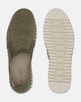 Instappers Heren Tulip3885 beige zool | Deep Olive Pearled Ivory | Shoes | Ilse Jacobsen