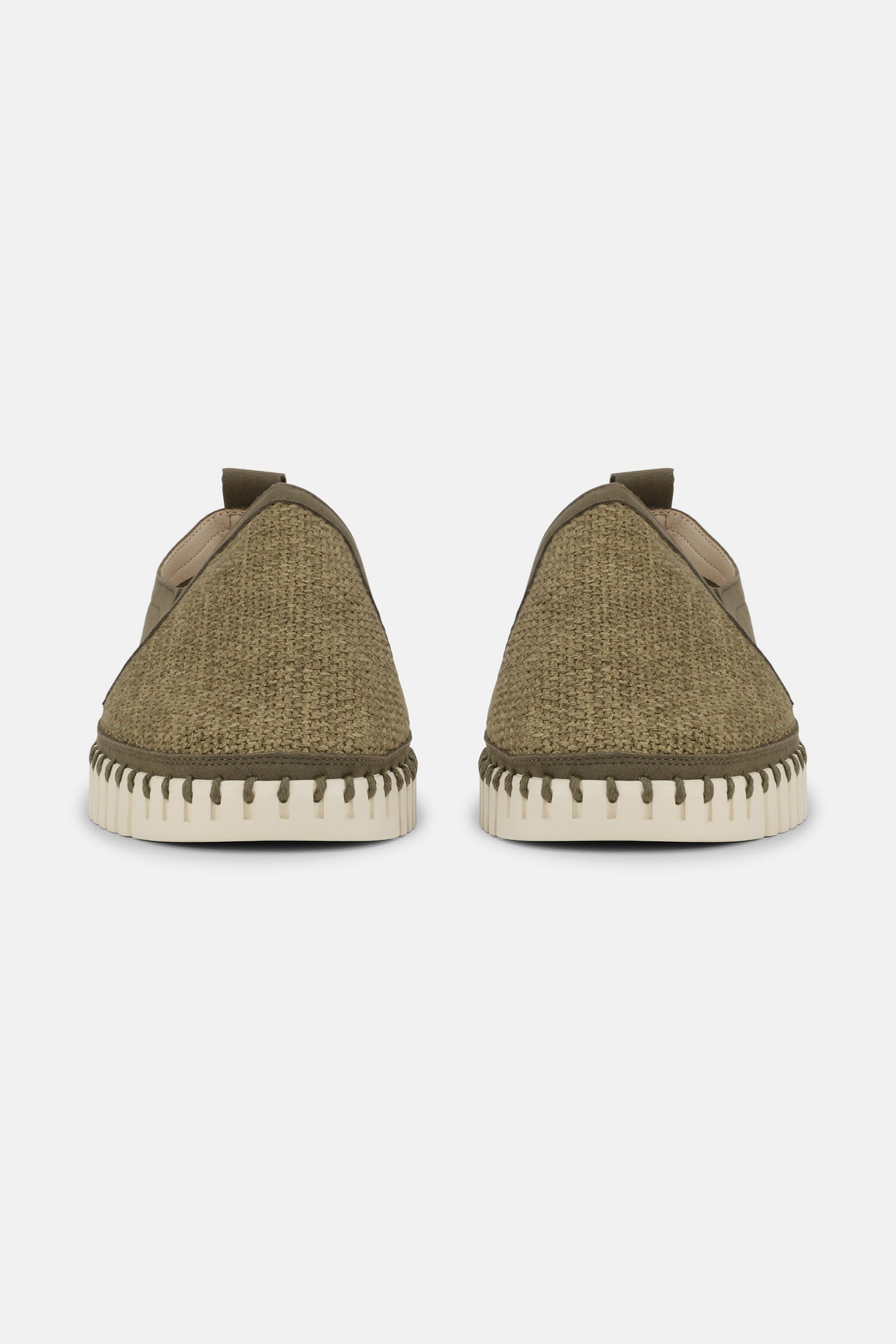 Instappers Heren Tulip3885 beige zool | Deep Olive Pearled Ivory | Shoes | Ilse Jacobsen