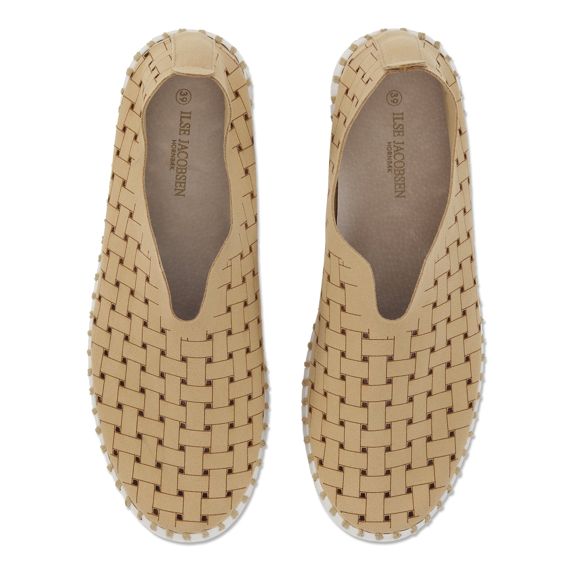 Instappers TULIP4030W witte zool | Latte | Shoes | Ilse Jacobsen