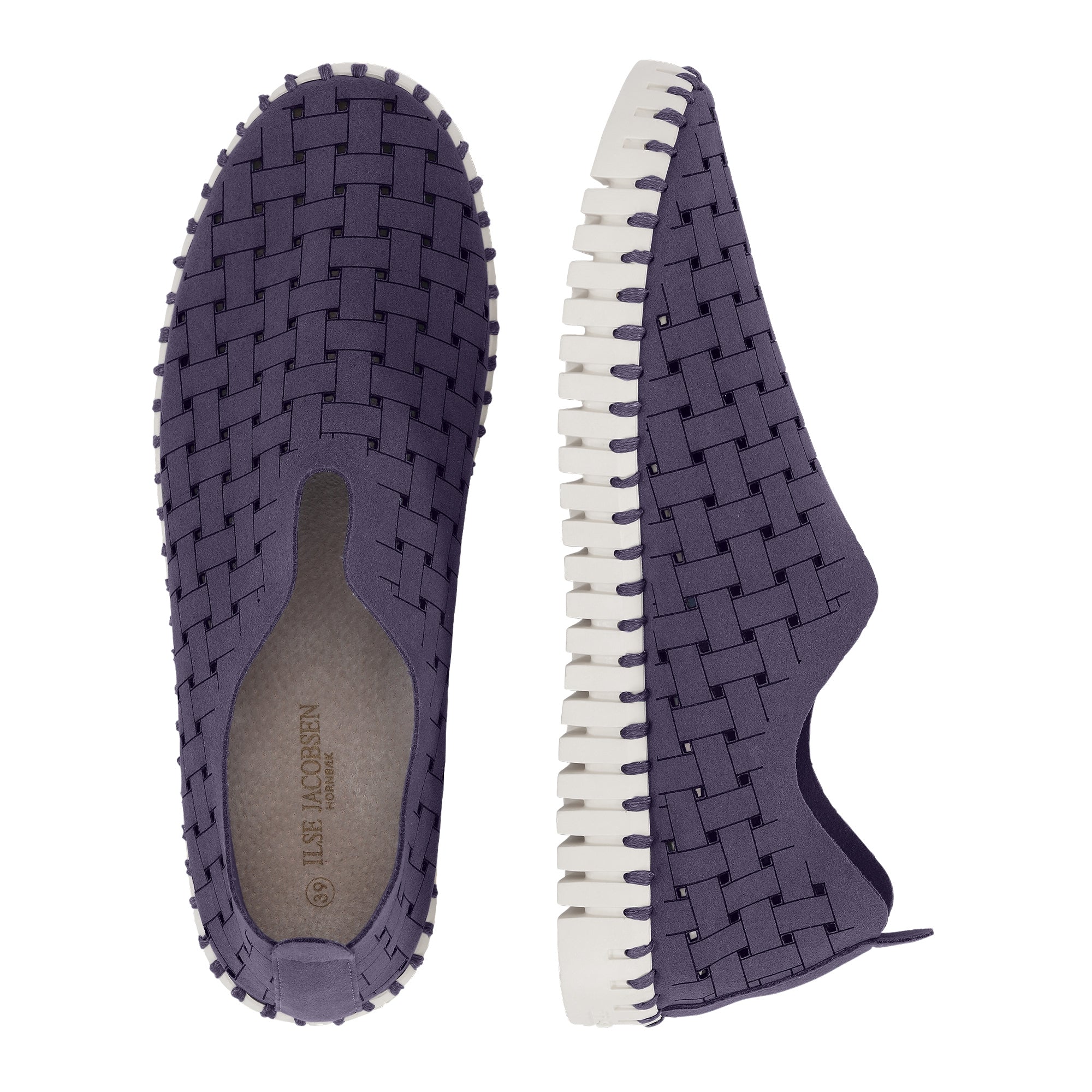 Instappers TULIP4030W witte zool | Navy | Shoes | Ilse Jacobsen