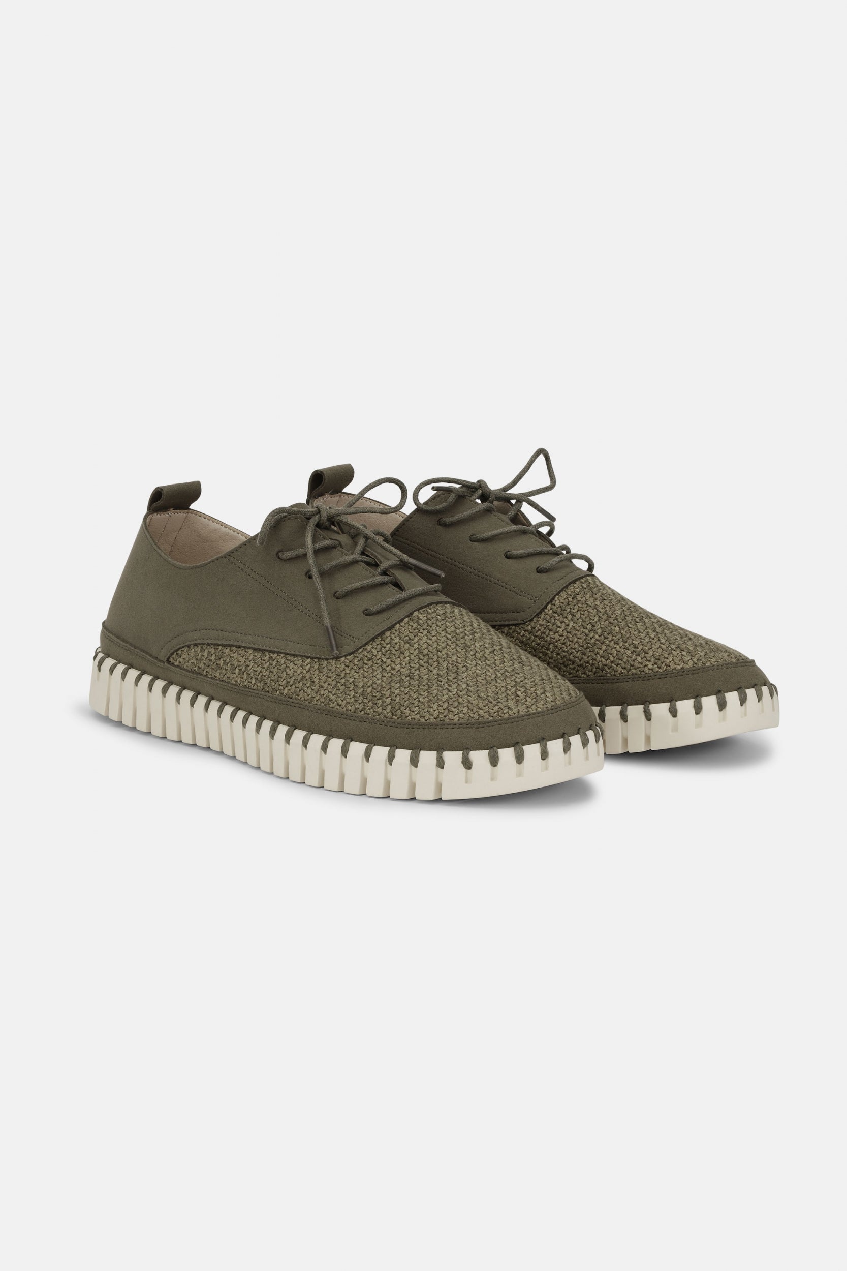 Sneakers TULIP4096 | Deep Olive Pearled Ivory | Shoes | Ilse Jacobsen