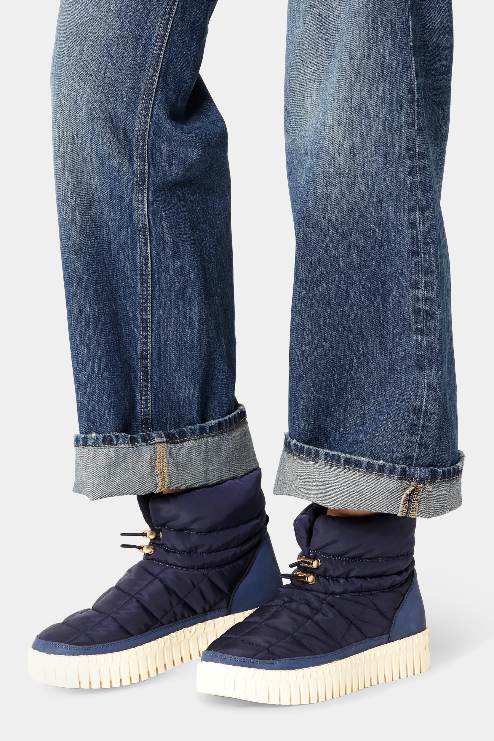 Tulip Gewatteerde Enkelboots TULIP6082 | Dark Indigo Pearled Ivory | Shoes | Ilse Jacobsen