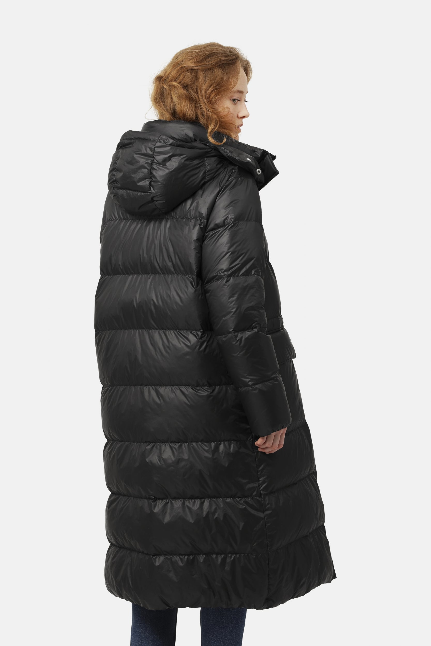 Lange Donzen Winterjas WALK11 | Black | Coat | Ilse Jacobsen