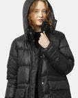 Lange Donzen Winterjas WALK11 | Black | Coat | Ilse Jacobsen