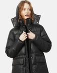 Lange Donzen Winterjas WALK11 | Black | Coat | Ilse Jacobsen