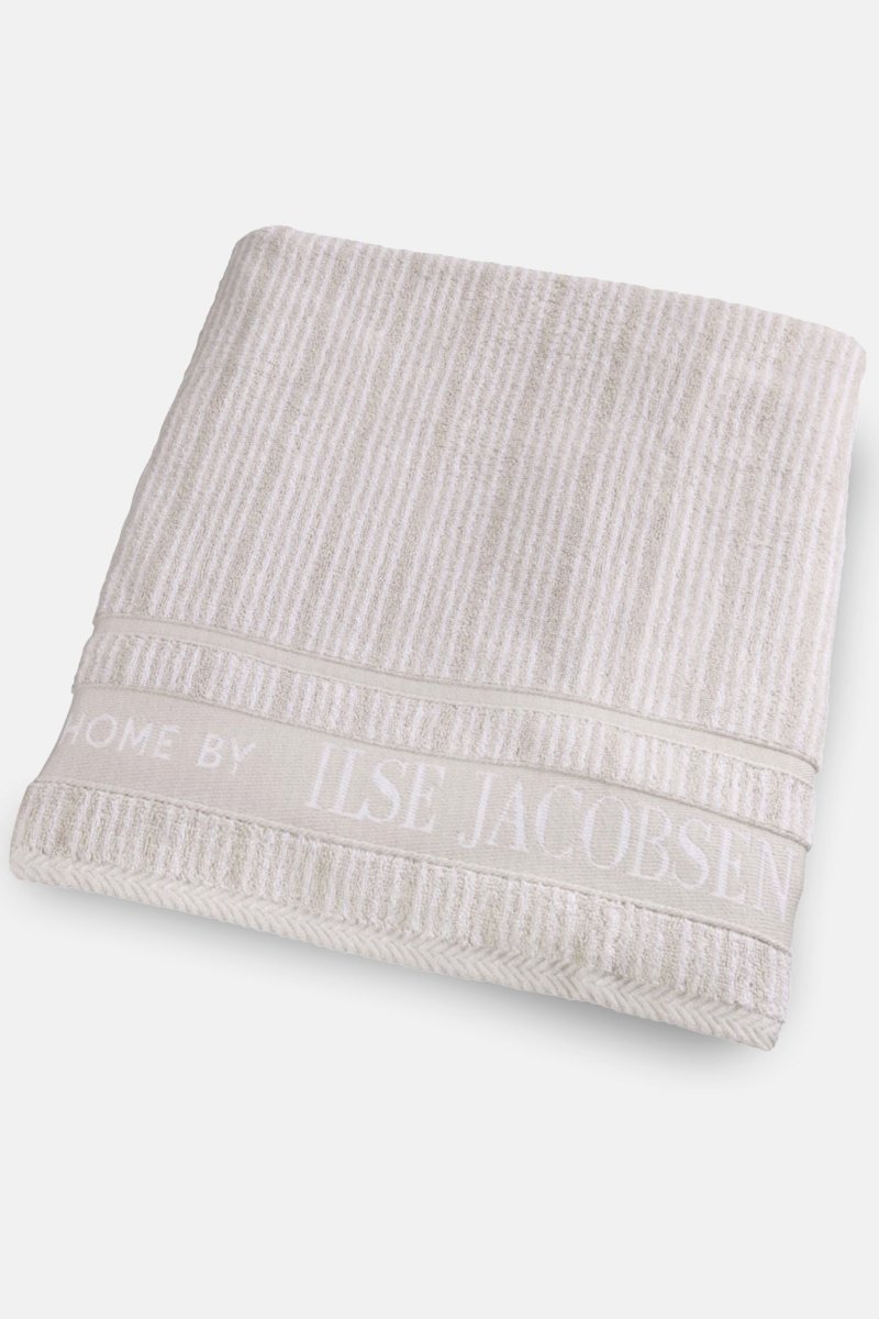 Badhanddoek | Sand Beige Stripes | Bath Collection | Ilse Jacobsen