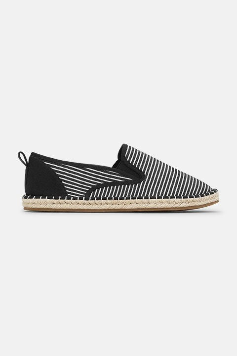 Canvas Espadrille voor Heren CANVASMEN02 | Black Wheat | Shoes | Ilse Jacobsen