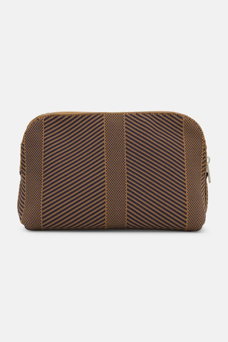 Gebreide Makeup Tas KNITTY02 | Dark Indigo Buckhorn Brown | Accessories | Ilse Jacobsen