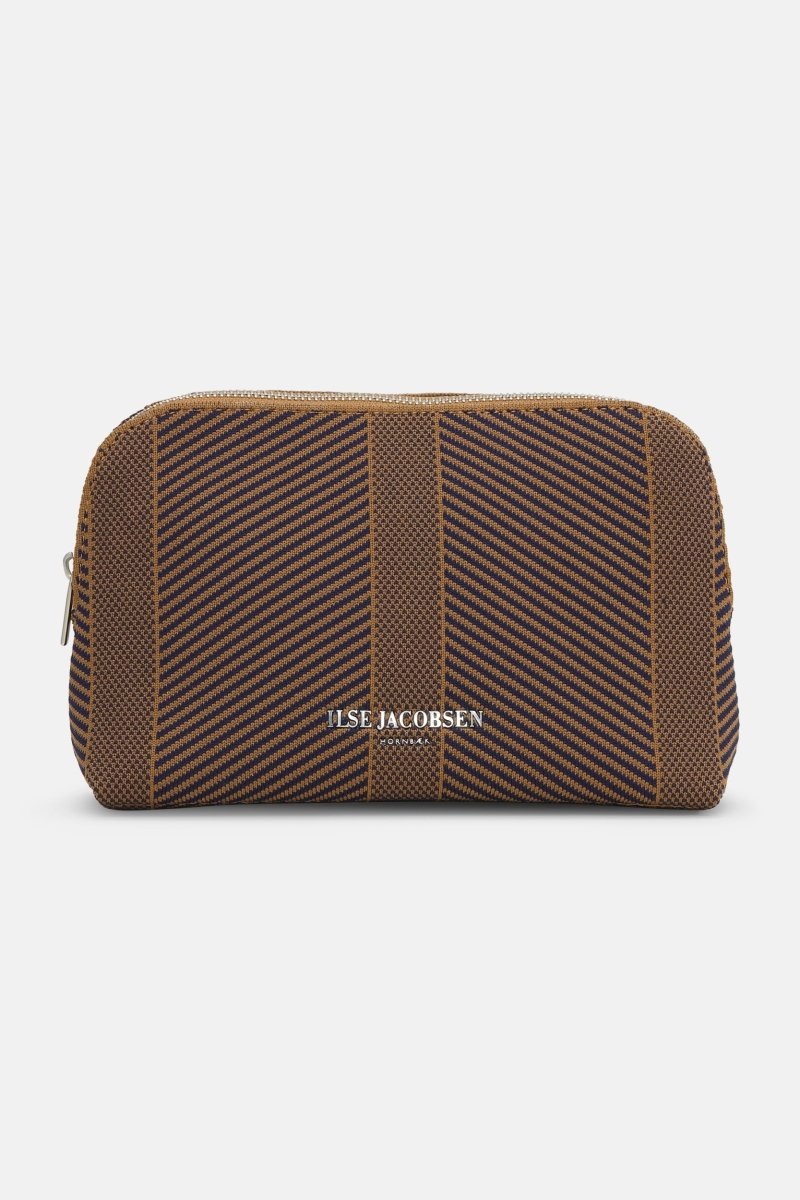 Gebreide Makeup Tas KNITTY02 | Dark Indigo Buckhorn Brown | Accessories | Ilse Jacobsen