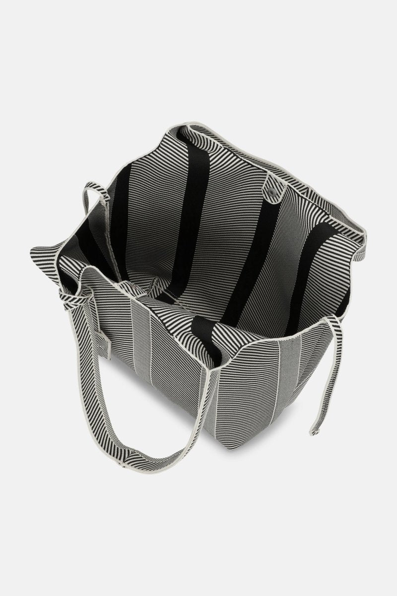 Gebreide Tas KNITTY01 | Milk Creme Black | Accessories | Ilse Jacobsen