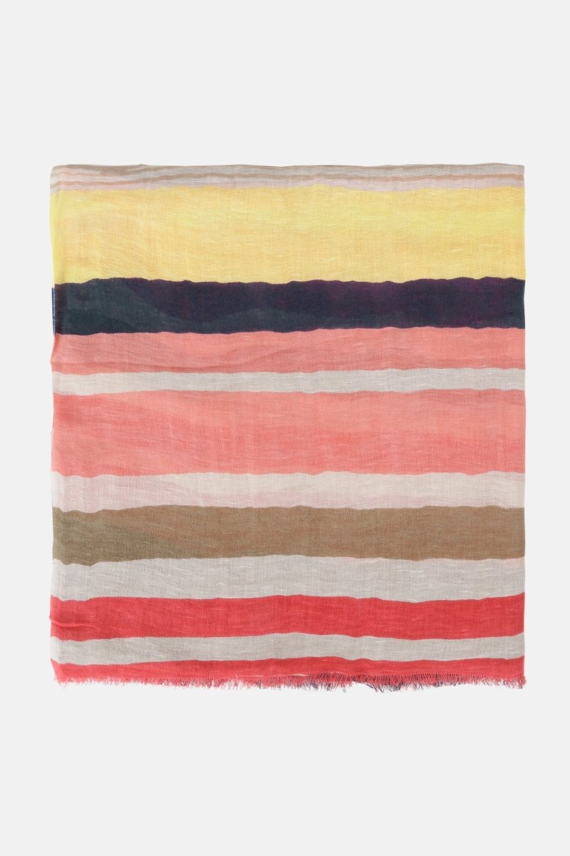 Gestreepte Sjaal LICCO01P | Red Organic Stripe | Scarf | Ilse Jacobsen