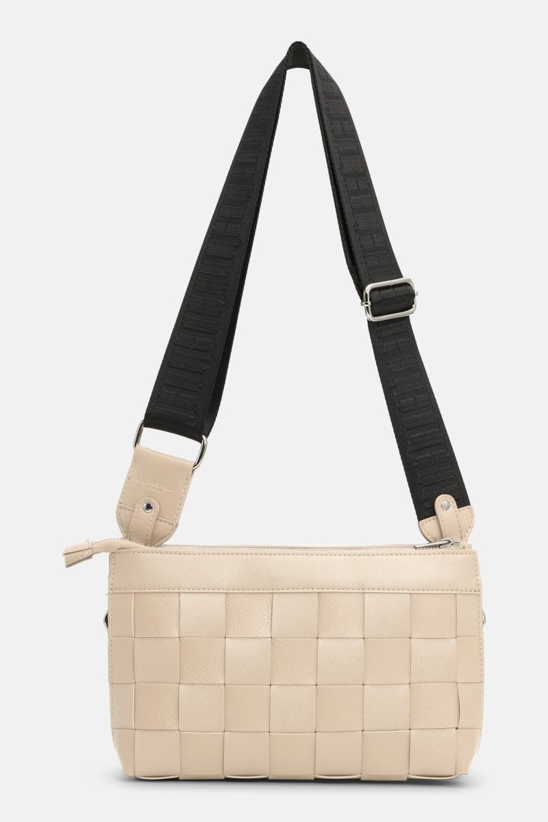 Gevlochten Cross-Body Tas CHIP12 | Platin | Bag | Ilse Jacobsen