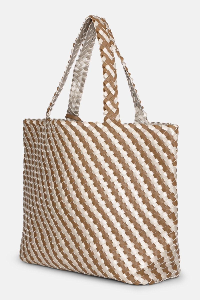 Gevlochten Tas BAG06CMAXI | Goldy Sand Dollar Metallic | Bag | Ilse Jacobsen