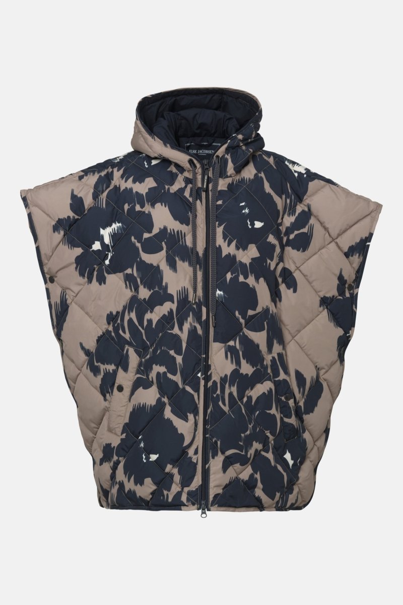 Gewatteerde cape met bloemenprint PEPPY12P | Floral Decors | Cape | Ilse Jacobsen