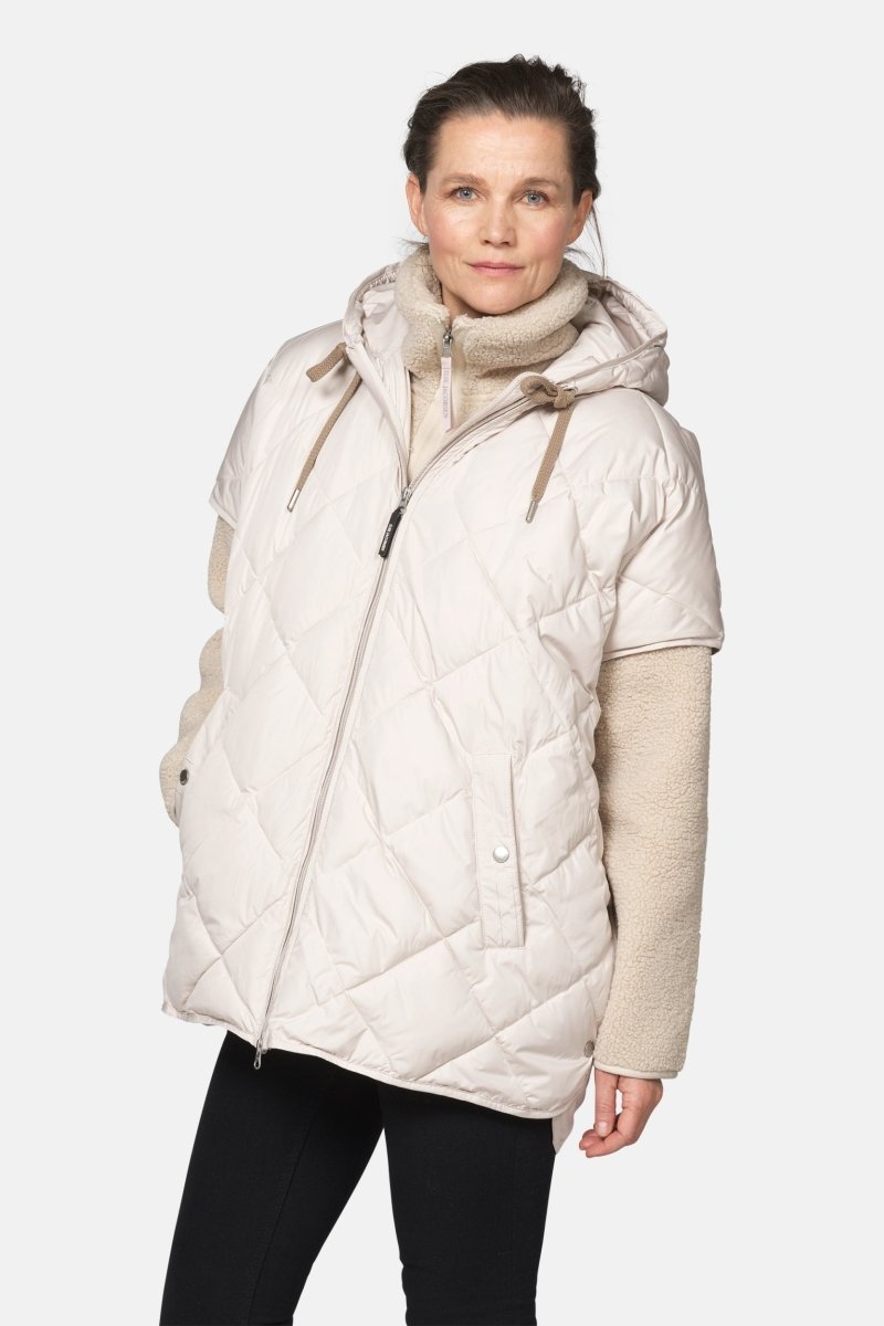 Gewatteerde cape PEPPY12 | Silver Grey - Ilse Jacobsen