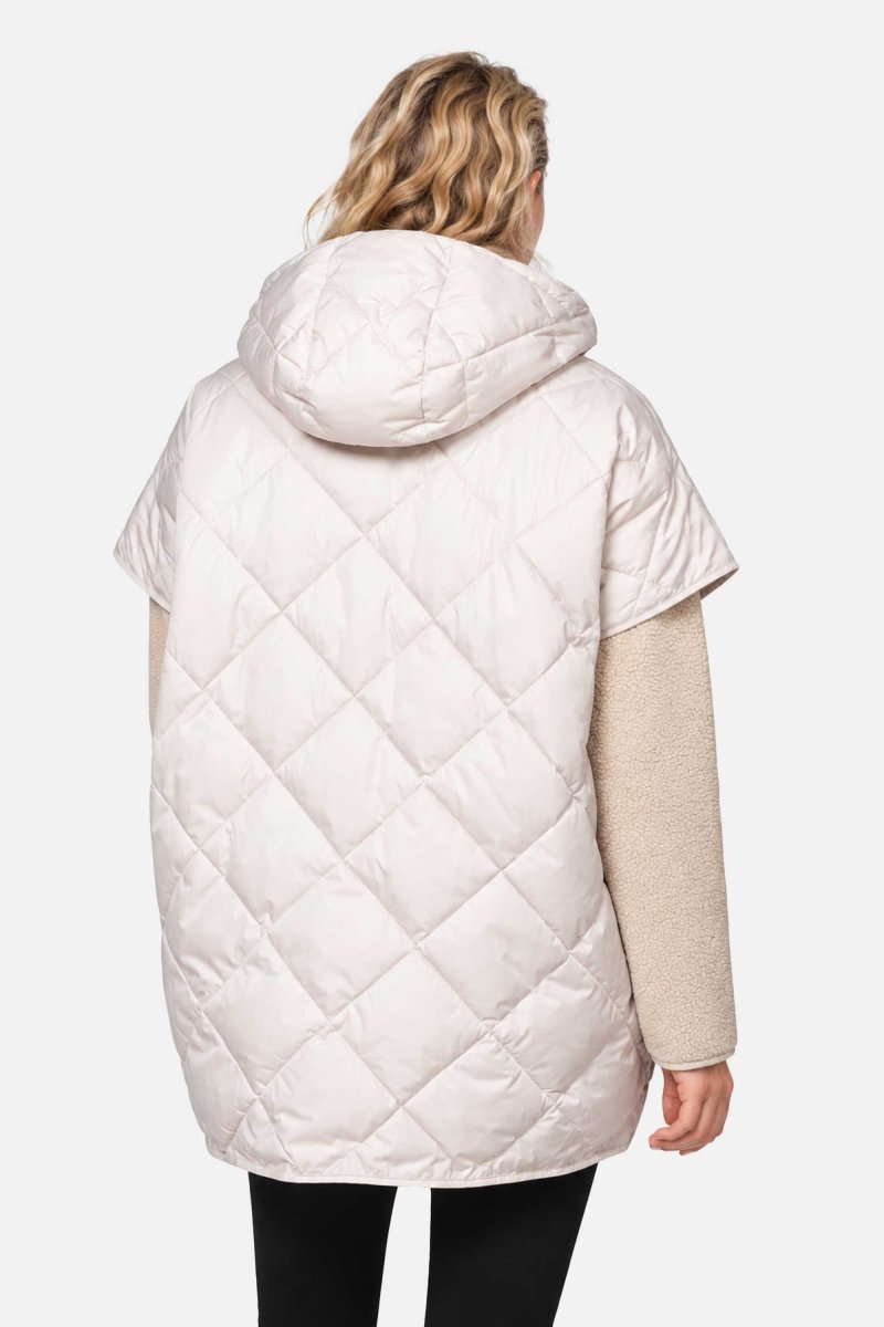 Gewatteerde cape PEPPY12 | Silver Grey | Cape | Ilse Jacobsen
