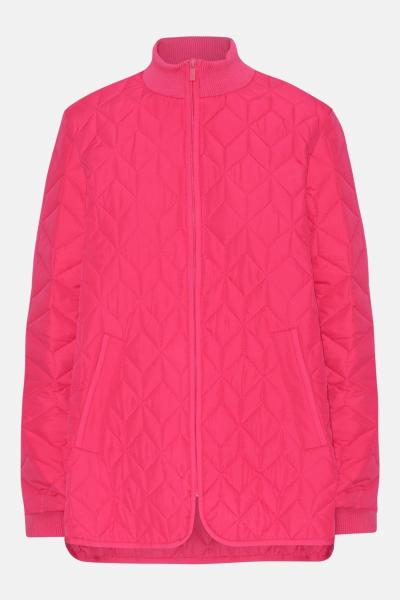 Gewatteerde Jas ART40 | Magenta | Coat | Ilse Jacobsen