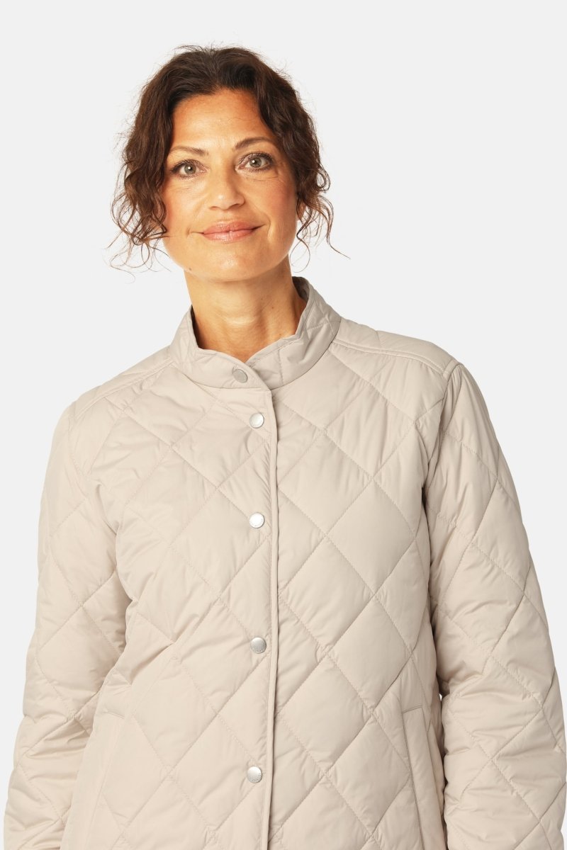 Gewatteerde Shirt Jacket BEAT04 | Light Camel | Jacket | Ilse Jacobsen