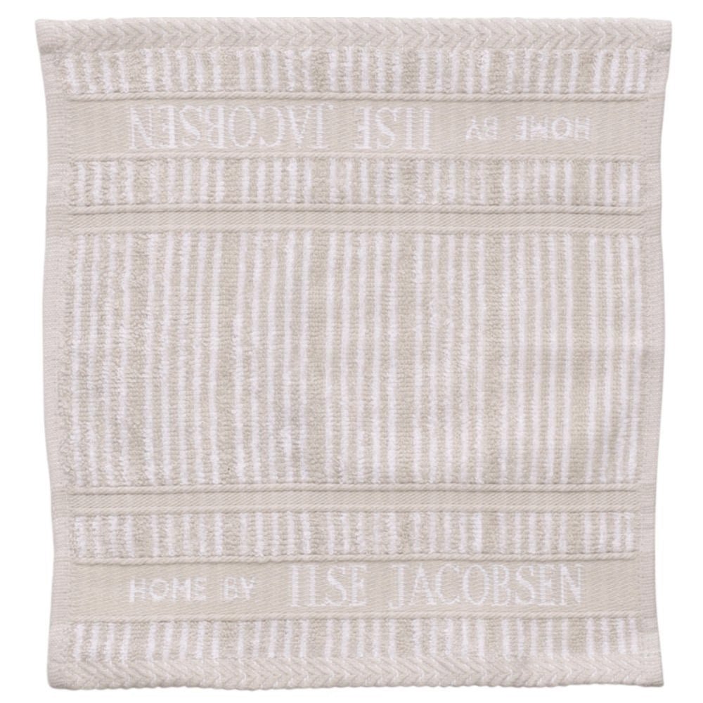 Gezichtshanddoek - Set van 4 stuks | Sand Beige Stripes | Bath Collection | Ilse Jacobsen