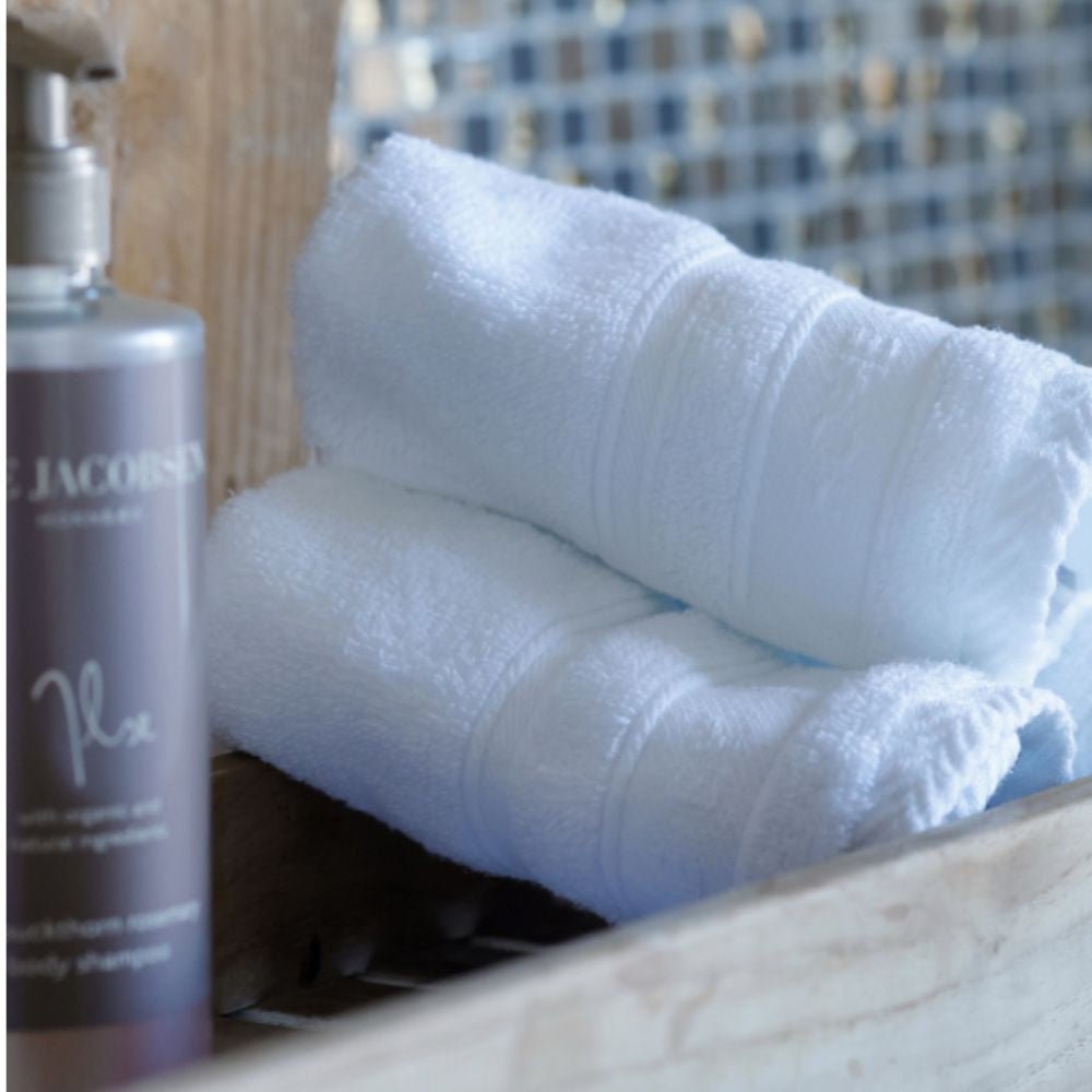 Gezichtshanddoek - Set van 4 stuks | White Cotton | Bath Collection | Ilse Jacobsen