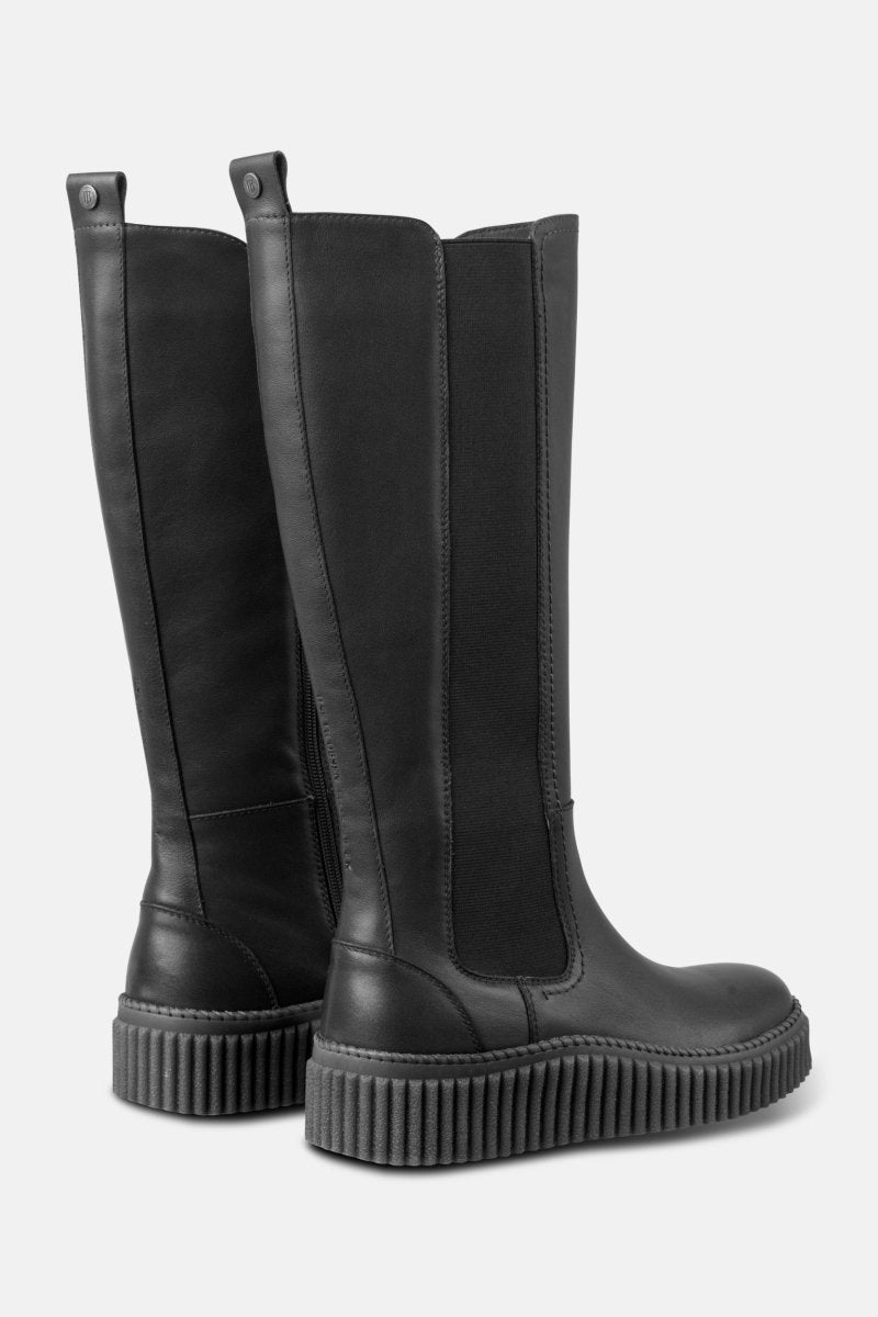Hoge laarzen met elastiek CALIRA07 | Black Black | Shoes | Ilse Jacobsen