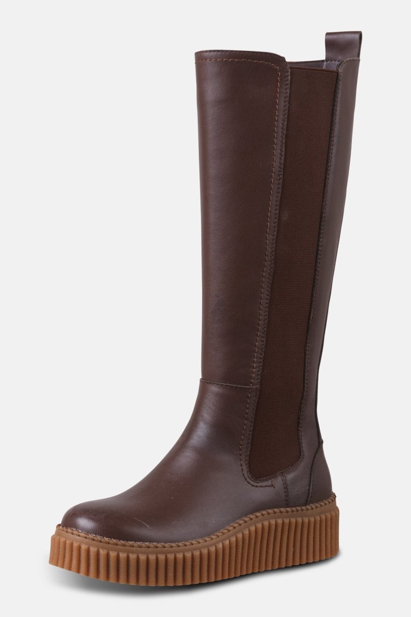 Hoge laarzen met elastiek CALIRA07 | Brown Clay | Shoes | Ilse Jacobsen