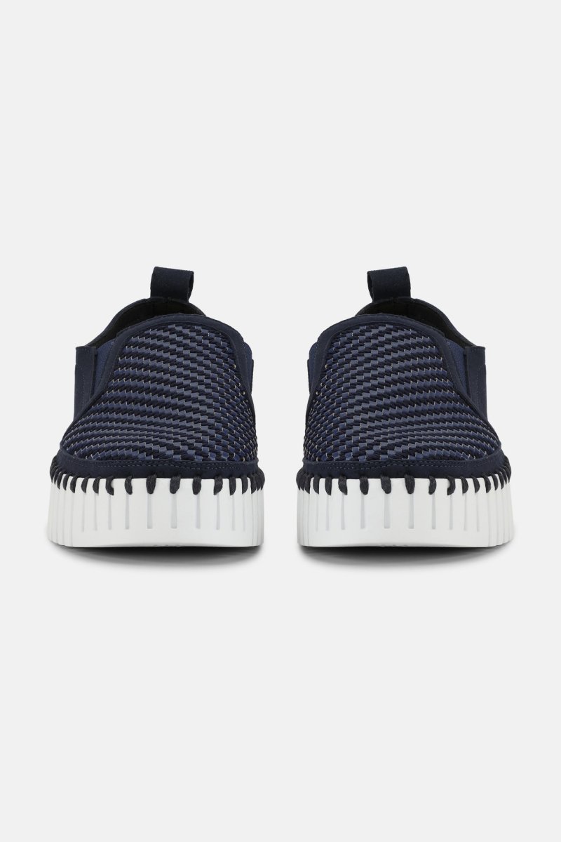 Instappers Platform TULIP3876 beige zool | Dark Indigo White | Shoes | Ilse Jacobsen