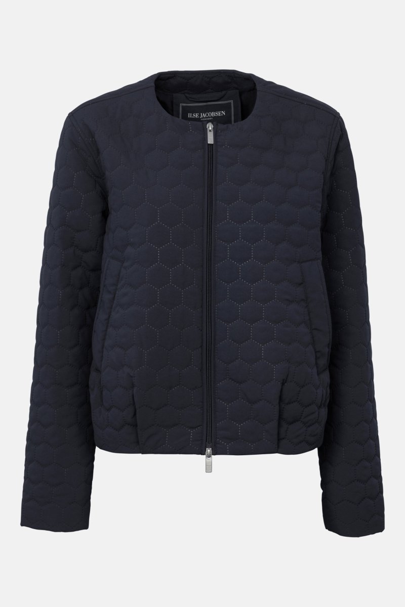 Korte Gewatteerde Jas HONEYCOMBE01 | Dark Indigo | Jacket | Ilse Jacobsen