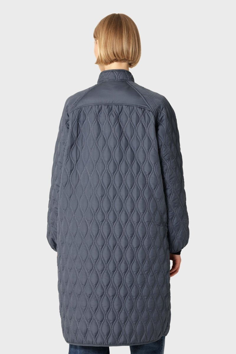 Lange Gewatteerde Jas AROS05 | Ombre Blue | Jacket | Ilse Jacobsen