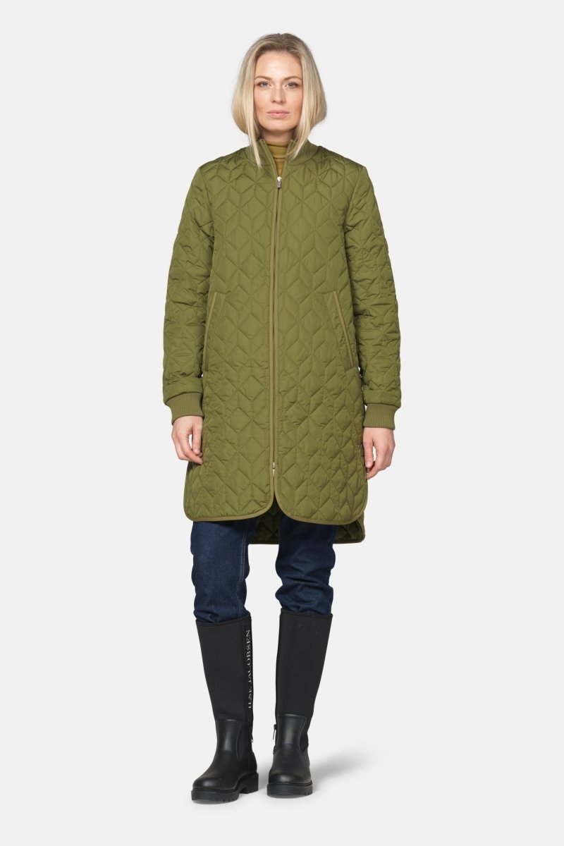 Lange gewatteerde jas ART06 | Sphagnum | Coat | Ilse Jacobsen