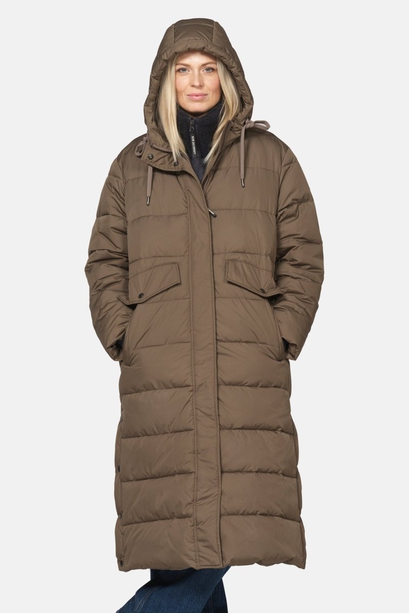 Lange gewatteerde winterjas PEPPY13 | Mud | Coat | Ilse Jacobsen