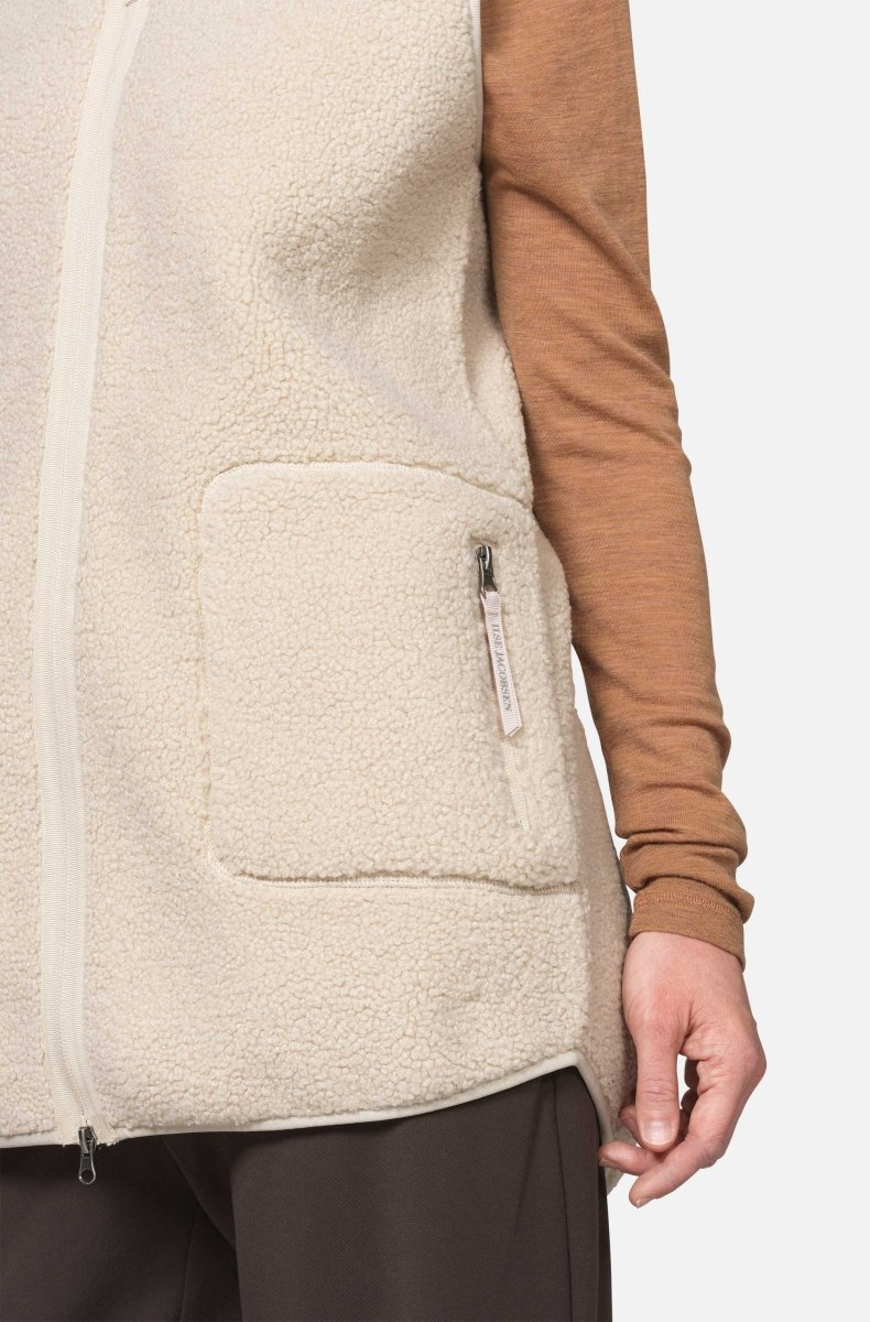 Lange teddy bodywarmer BONDEDPILE02 | Kit - Ilse Jacobsen