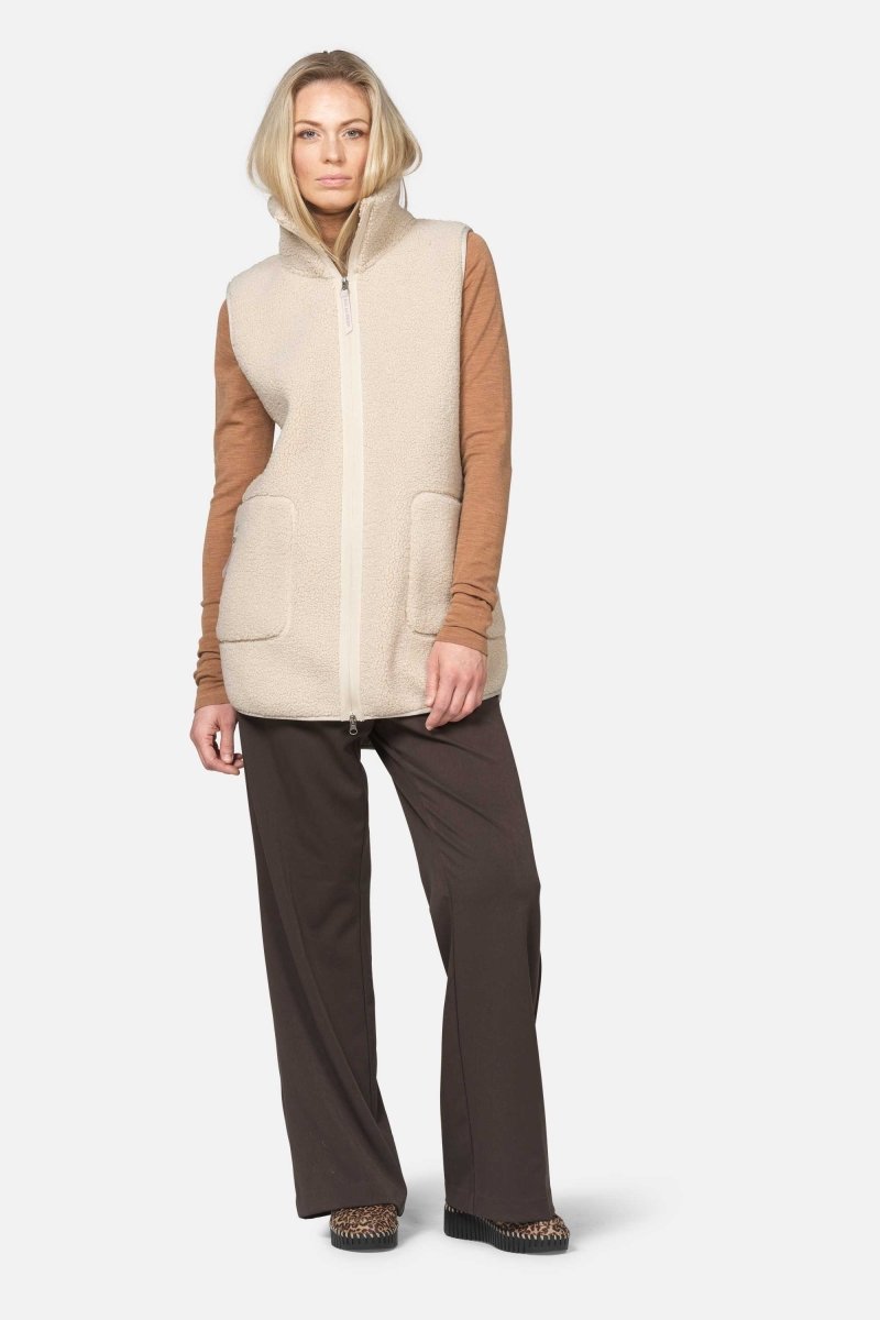 Lange teddy bodywarmer BONDEDPILE02 | Kit - Ilse Jacobsen