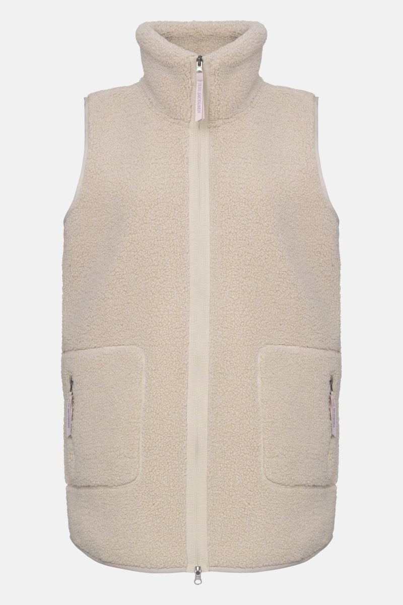 Lange teddy bodywarmer met rits BONDEDPILE02 | Kit | Jacket | Ilse Jacobsen