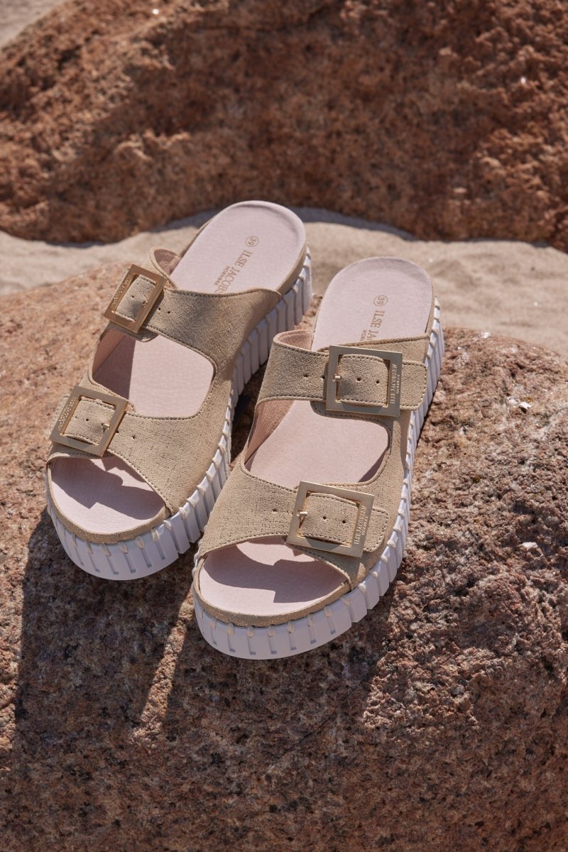 Sandalen met verstelbare band TULIP1032 | Platin White | Sandals | Ilse Jacobsen