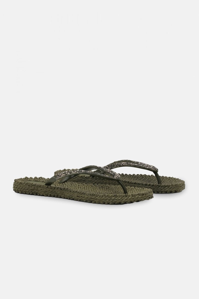 Slippers met glitter CHEERFUL03G | Army | Flip Flop | Ilse Jacobsen