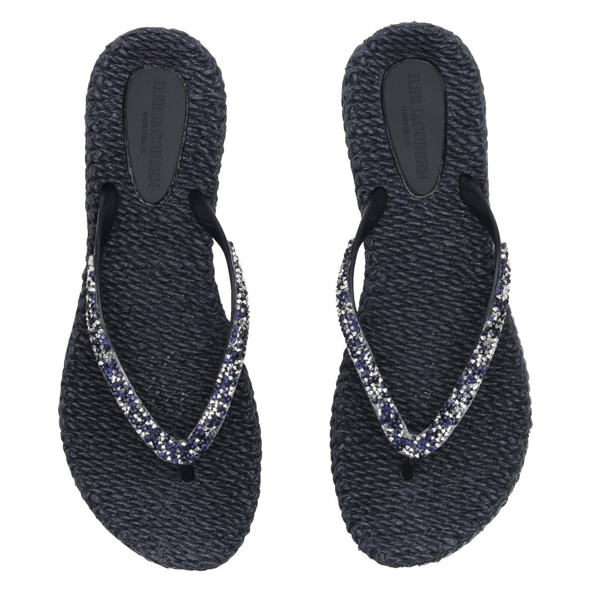 Slippers met glitter CHEERFUL03G | Dark Indigo | Flip Flop | Ilse Jacobsen