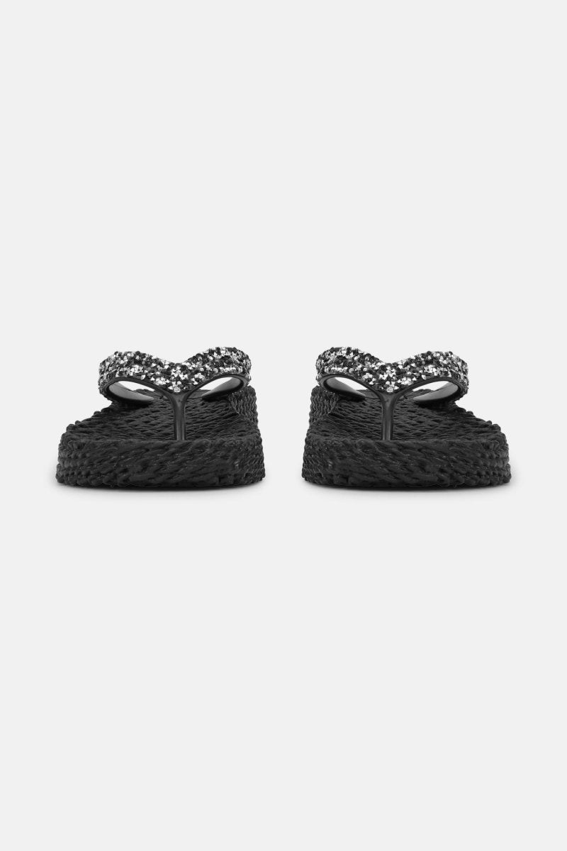 Slippers met lichte plateauzool CHEERFUL15 | Black | Flip Flop | Ilse Jacobsen
