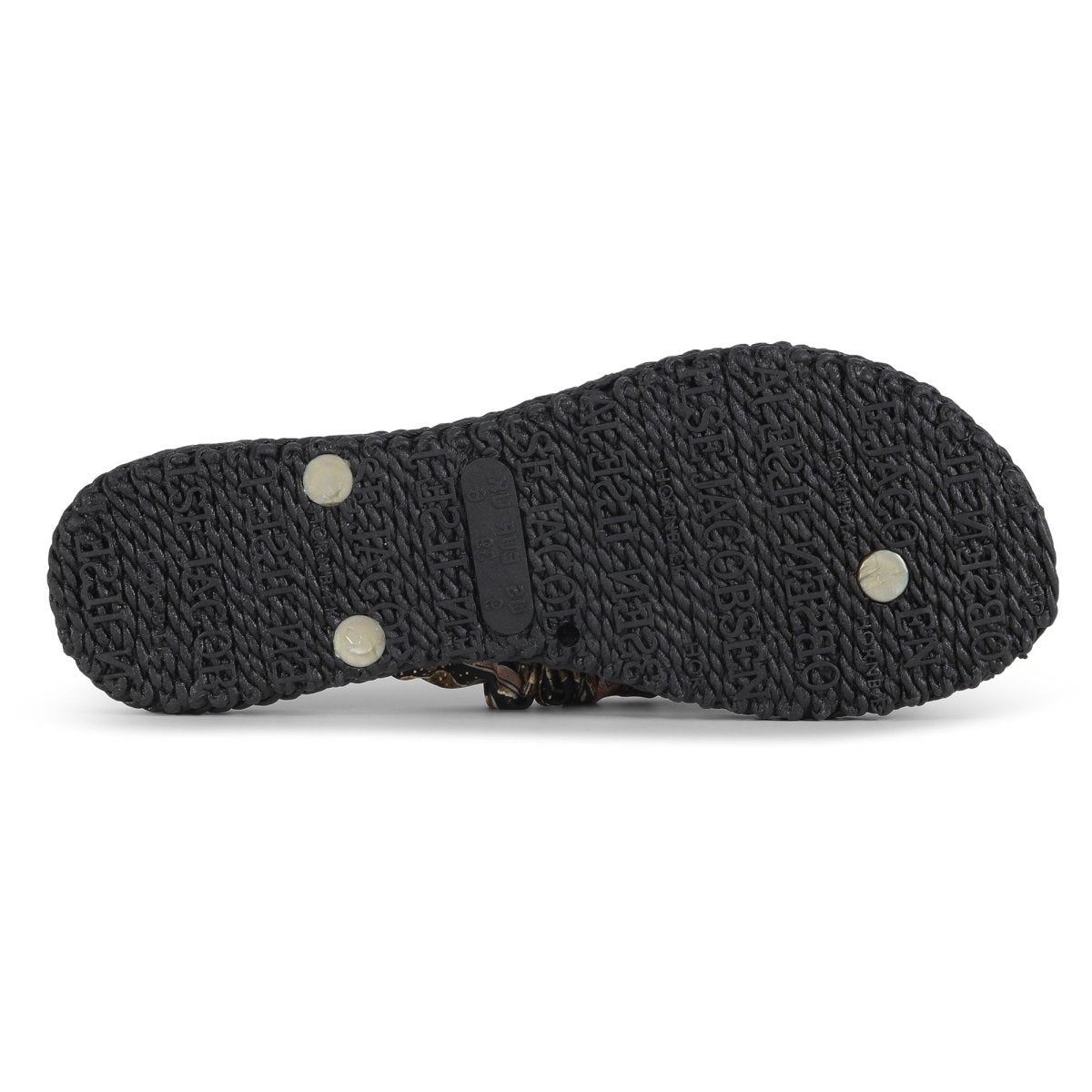 Slippers met stoffen band CHEERFUL05 | Black | Flip Flop | Ilse Jacobsen