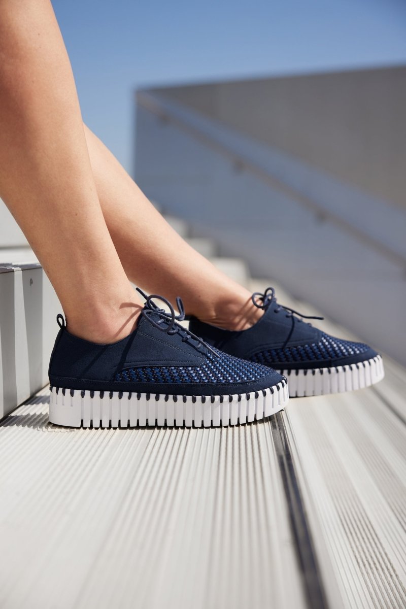 Sneakers TULIP4094 | Dark Indigo White | Shoes | Ilse Jacobsen
