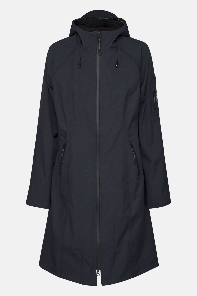 Softshell regenjas lang RAIN37L | Dark Indigo | Raincoat | Ilse Jacobsen