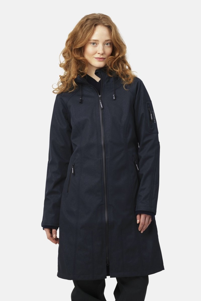 Softshell regenjas lang RAIN37L | Dark Indigo | Raincoat | Ilse Jacobsen
