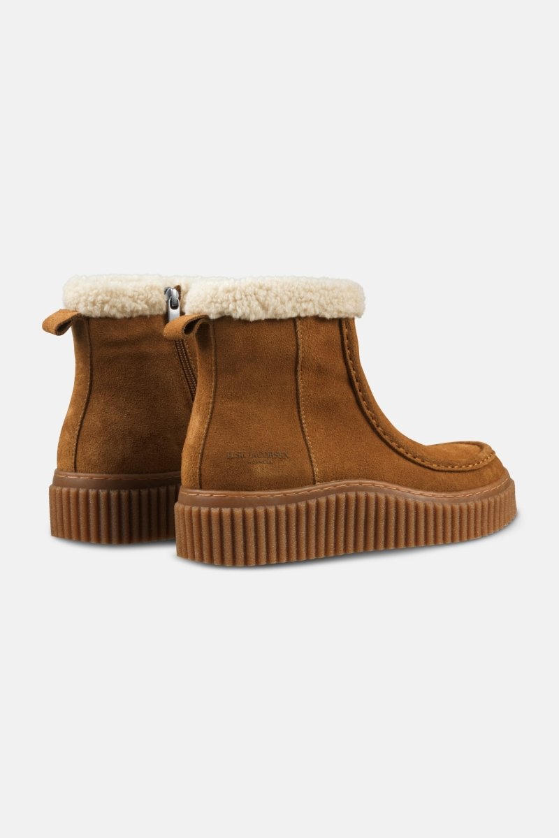 Suède laarsjes met lamsvacht CALIRA01 | Cashew Clay | Shoes | Ilse Jacobsen