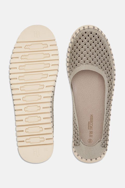 Tulip Ballerina TULIP3578 | Silver Pearled Ivory | Shoes | Ilse Jacobsen
