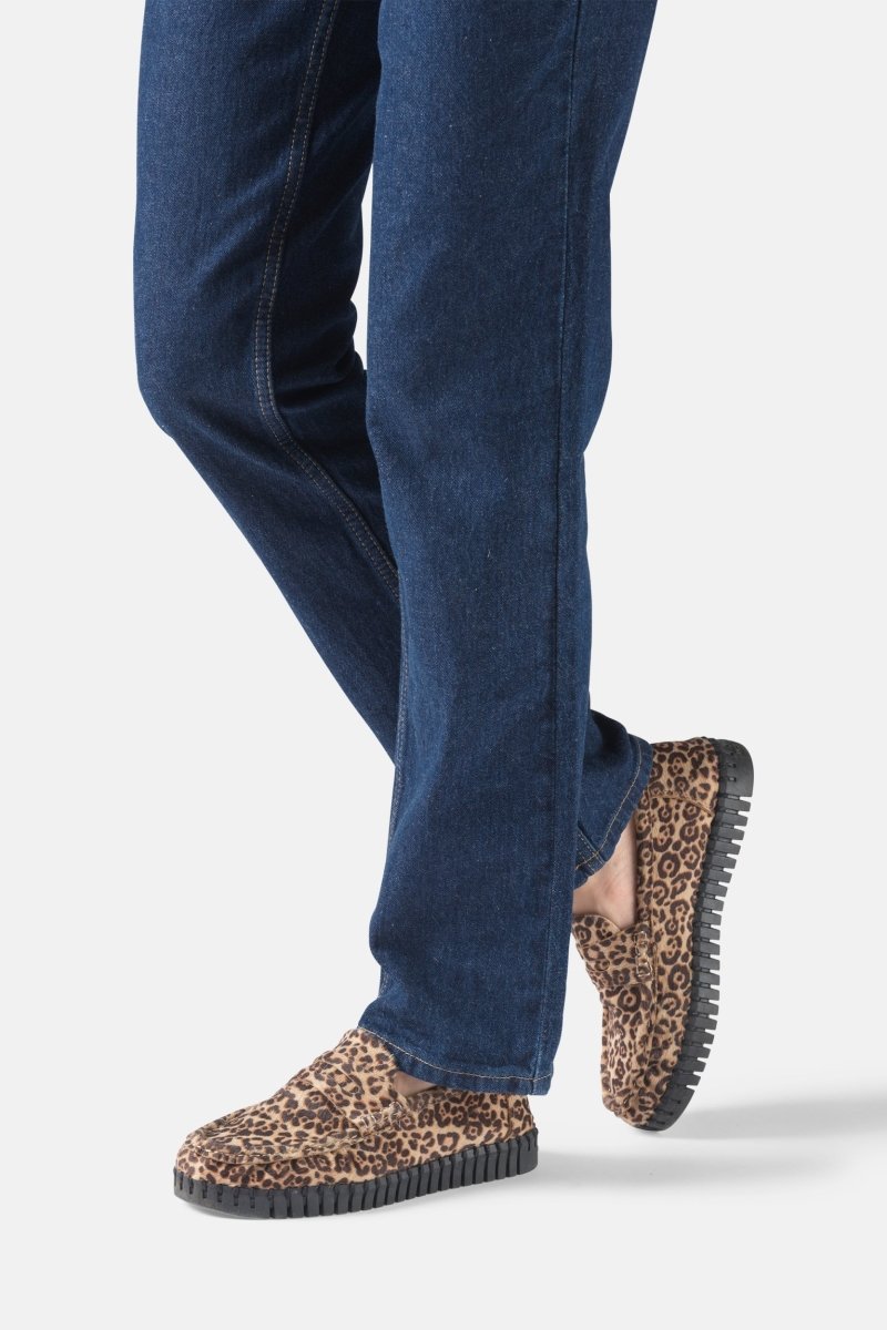 Tulip loafer met luipaardprint TULIP3222 | Animal Black | Shoes | Ilse Jacobsen