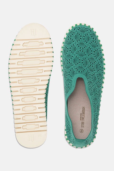 Tulip Organic Print Instapper TULIP3485 | Spruce Pearled Ivory | Shoes | Ilse Jacobsen