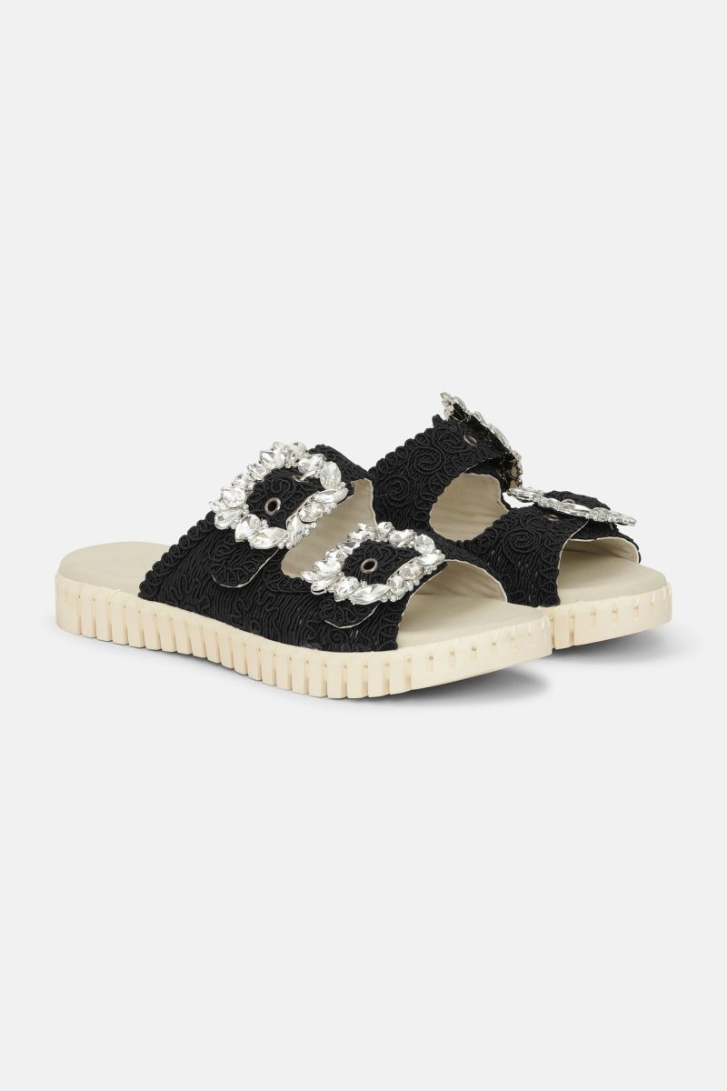 Tulip Sandal TULIP1040 | Black Pearled Ivory | Shoes | Ilse Jacobsen