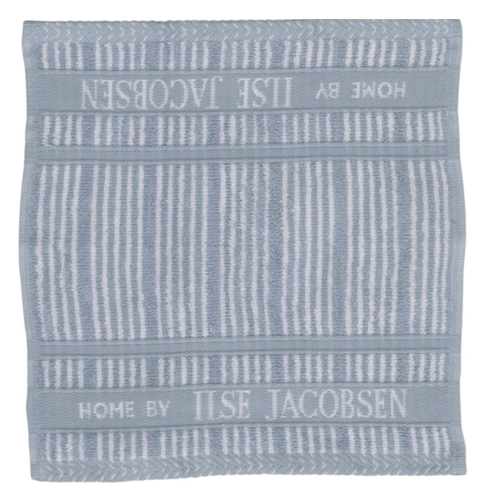 Gezichtshanddoek - Set van 4 stuks | Powder Blue Stripes | Bath Collection | Ilse Jacobsen