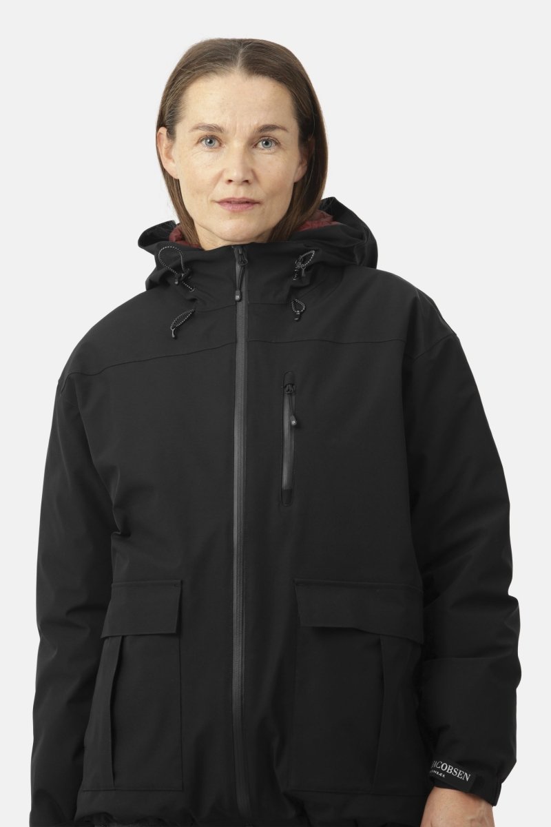 Waterdichte Dons Winterjas TECHRAIN01 | Black | Raincoat | Ilse Jacobsen